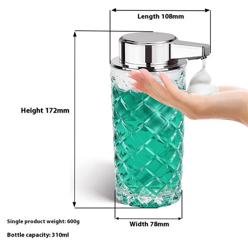 Automatic sensor soap dispenser with PET shell and silver plating in foam and thick liquid models