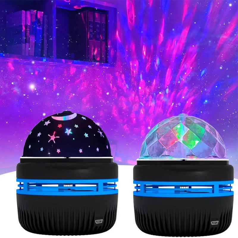 Crystal magic ball starry sky aurora projector with USB cable for atmospheric room lighting