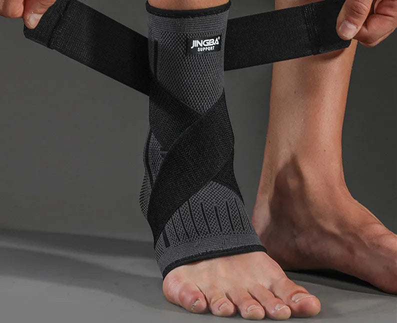 Sports ankle support in orange black or green colours for adult basketball running mountaineering