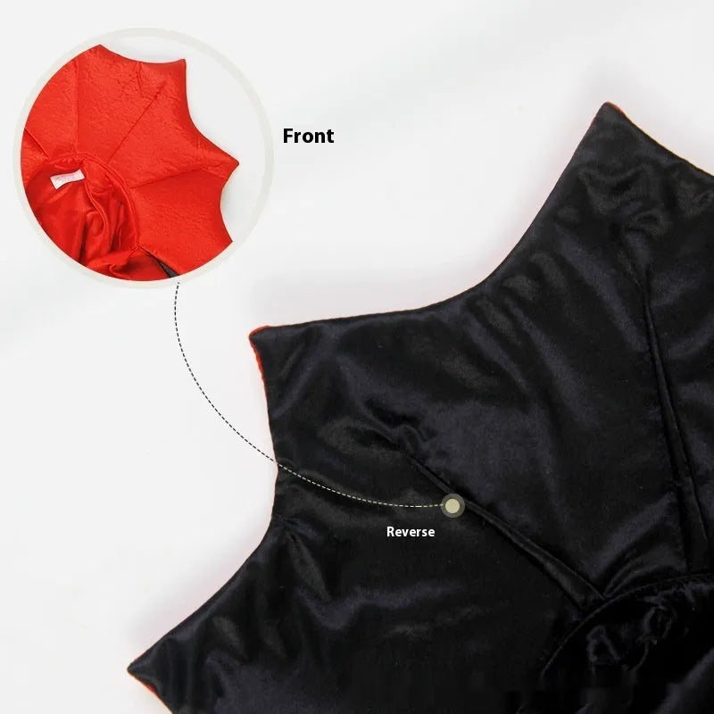 Black and red vampire cloak Halloween costume for dogs and cats
