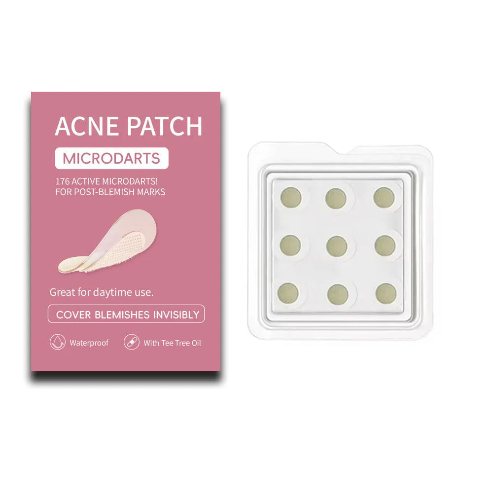 Box of 9 hydrocolloid acne patches for desalting treatment of closed mouth pimples