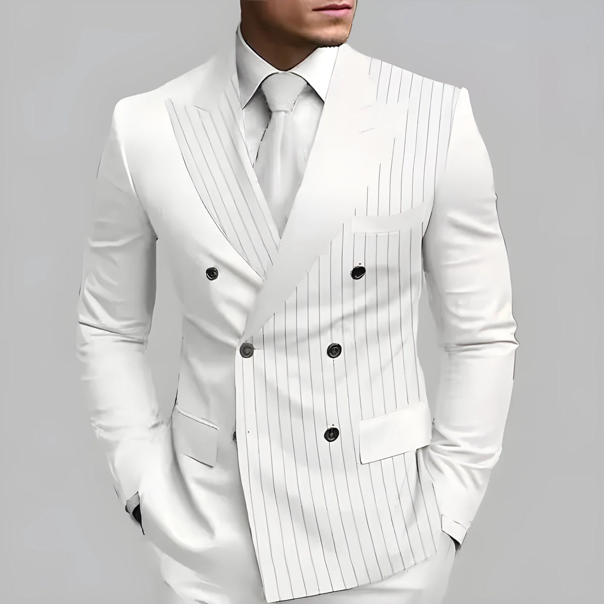 Men's printed split suit jacket, long sleeve, straight hem, polyester lining, available in multiple colours