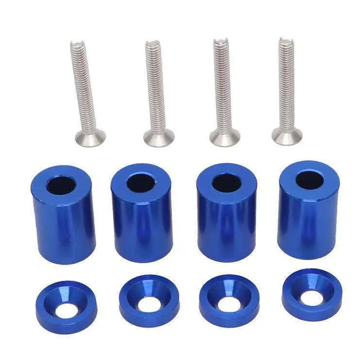 Aluminium machine cover pad height sheet with screws, nuts and washers for vehicle modifications