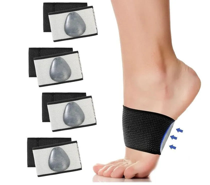 Elastic arch support foot bandage for flat feet in ordinary and heart style options