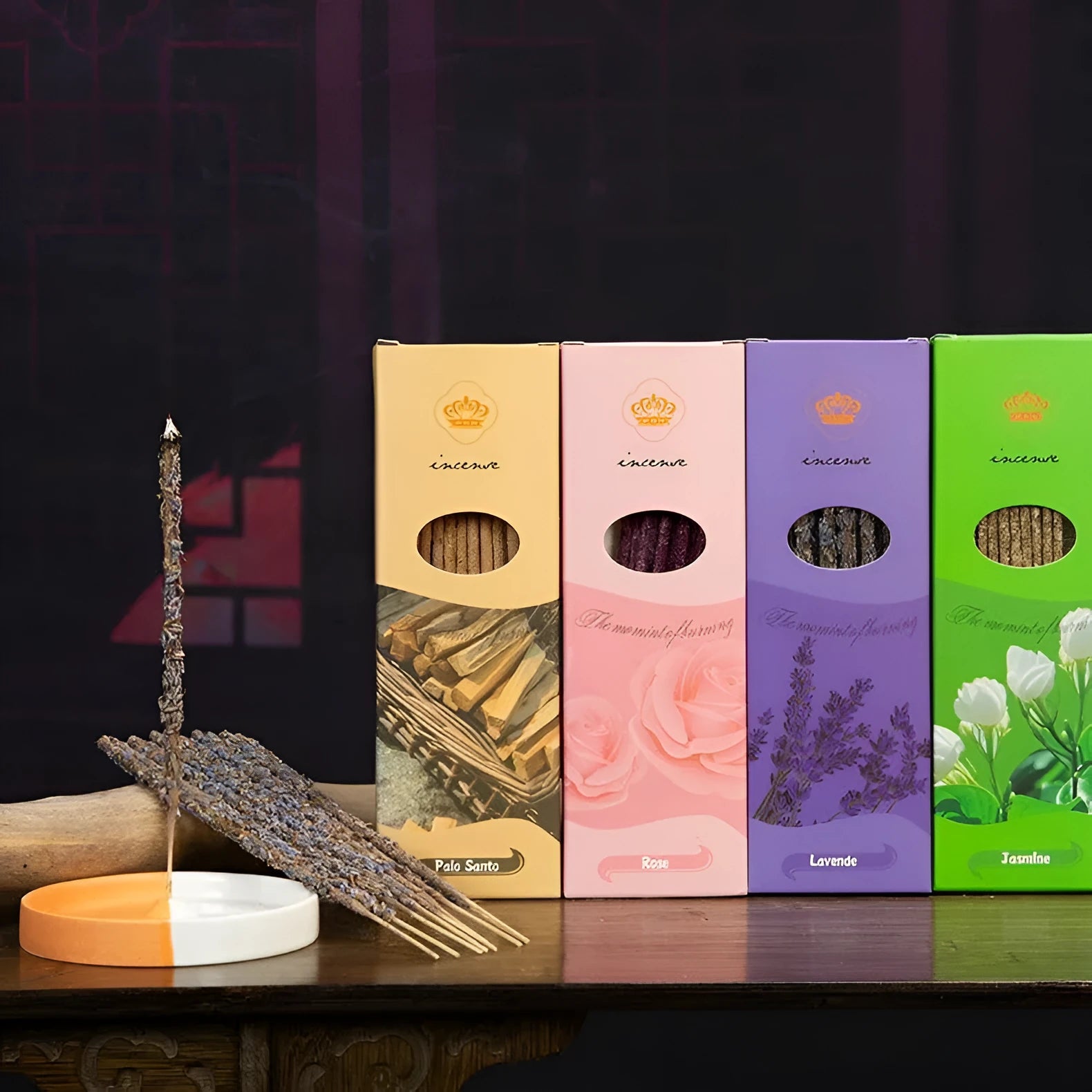 Argentinian handmade aromatherapy incense sticks set with 8 fragrance options and storage box