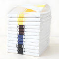 Polyester cotton blended kitchen dish towel with striped pattern measuring 48x70cm