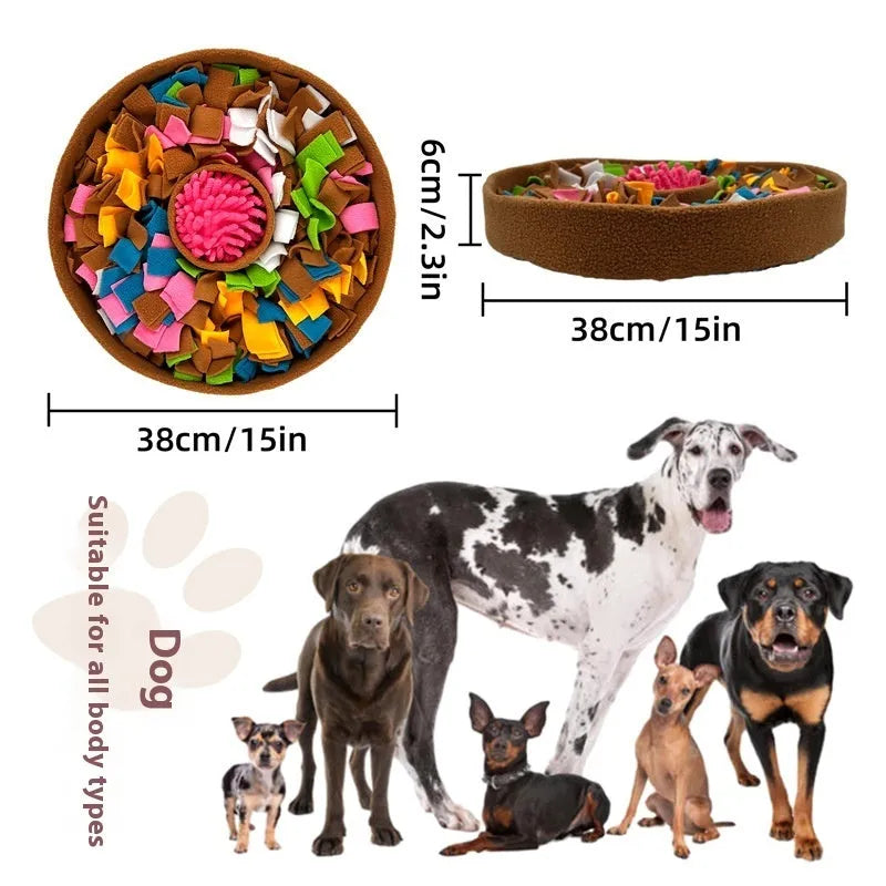 Polyester pet snuffle mat for food hiding in Brown or Sky Lake, 250g and 300g options