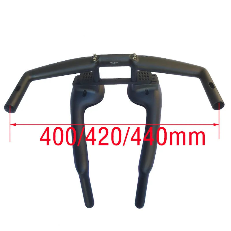 New Field Car carbon fibre TT timing handlebars in black extinction finish, showing aero shape.