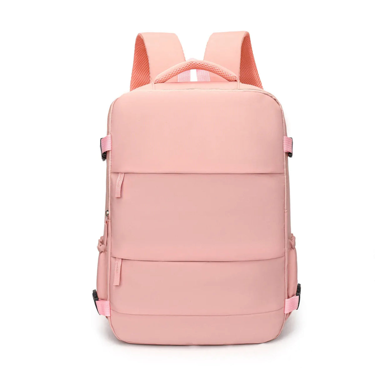 Large capacity dry wet separation backpack in black with polyester lining, 20-35L, for gym and travel