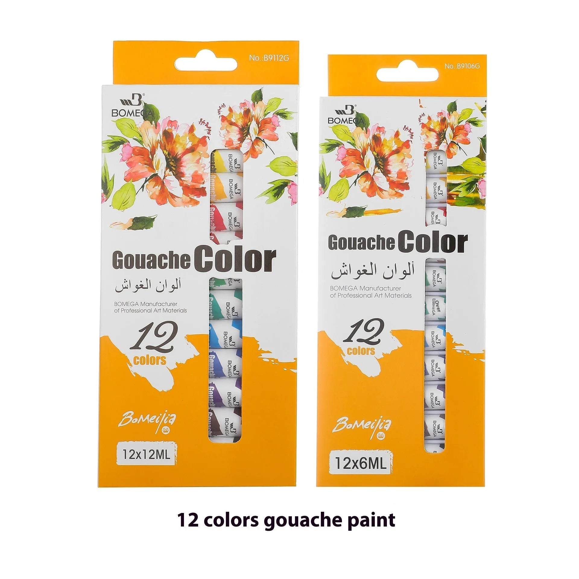 12-colour art pigment paint set with tubes for watercolour gouache acrylic oil glass and textile painting techniques