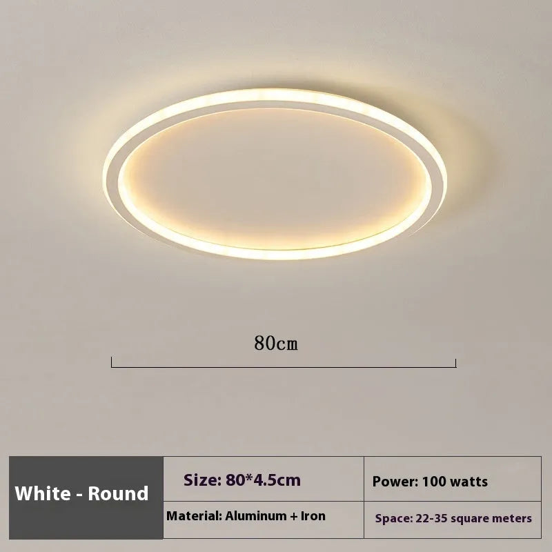 Modern minimalist LED ceiling lamp in gold finish with stepless dimming control