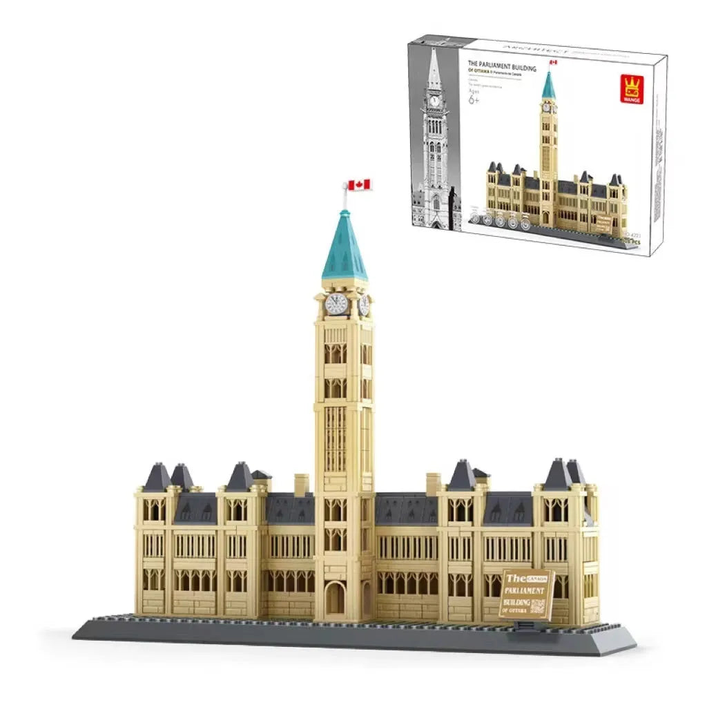 Wange building blocks set with over 800 ABS plastic pieces for landmark construction