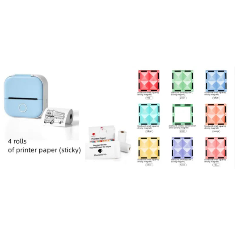 Phomemo T02 portable mini thermal label printer in white, showing front panel with paper slot, with Bluetooth icon