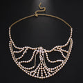 Geometric alloy rhinestone mask with electroplated silver finish and patchwork decoration