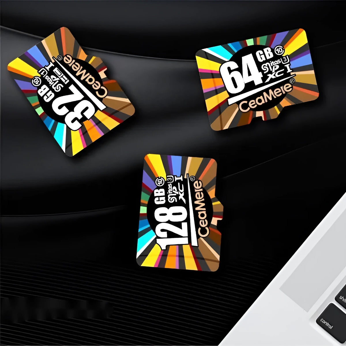Class 10 memory card for smartphones, tablets, and dash cams, available in 8GB to 256GB capacities.