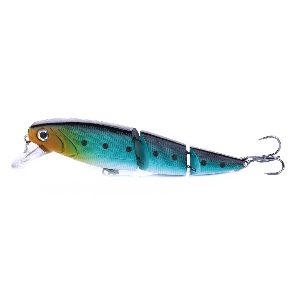 Multi-section hard fishing bait ABS plastic 10.5cm 15g with 6# hook in natural position