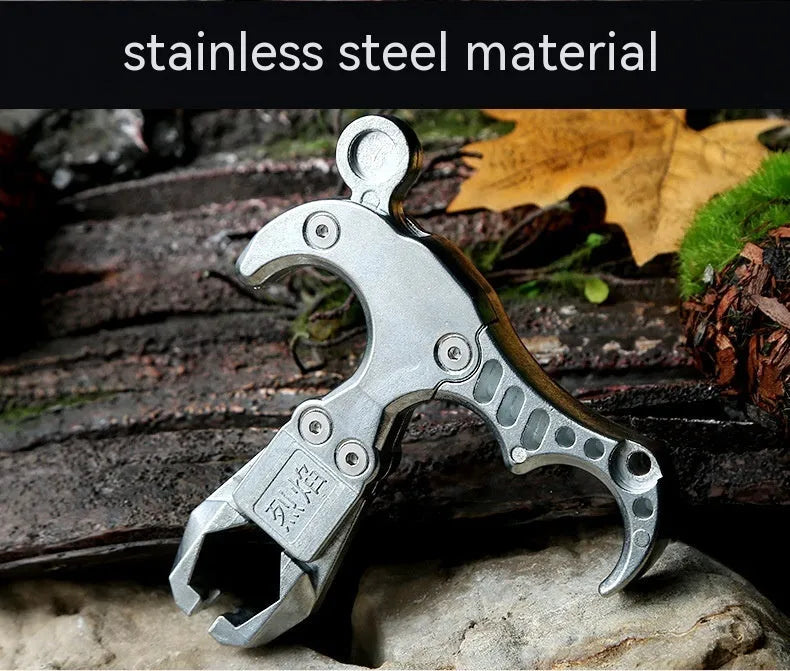 Alloy fishing release aid with two-axis harpoon clip mechanism for spearfishing line control