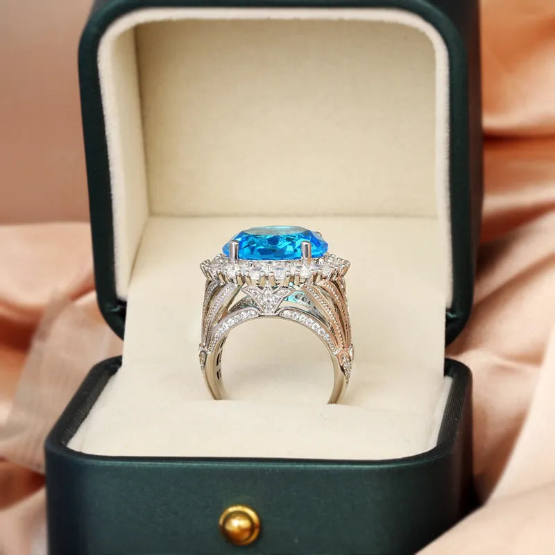 Italian court retro hollow brass ring with electroplated white steel finish shown in silver tone