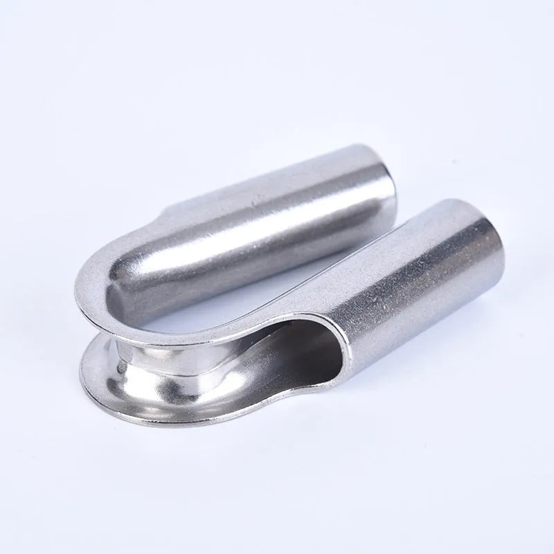 Stainless steel chicken heart shaped sleeve ring for tubular connections.