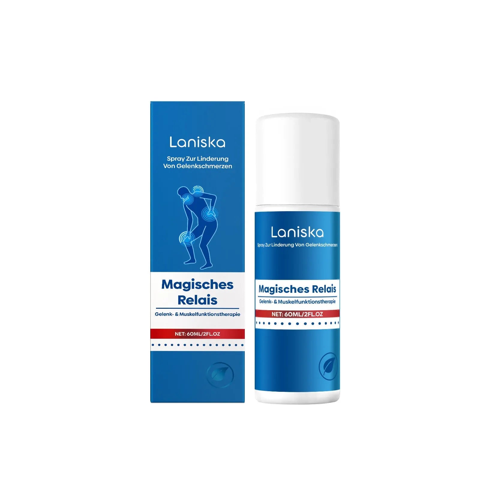 Joint Relief Spray 60ml bottle with standard specification label, body care kit for universal skin types