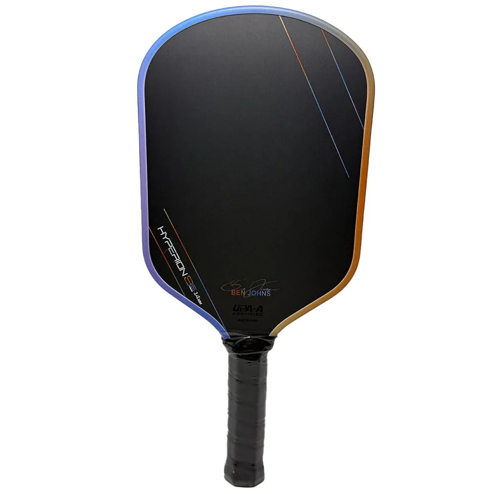Aurora Multicolor Hyperion 3s pickleball paddle with carbon fibre face and matte pattern