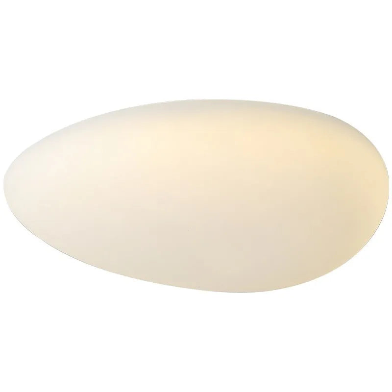 Modern minimalist LED ceiling light in white finish for master bedroom, 43cm size