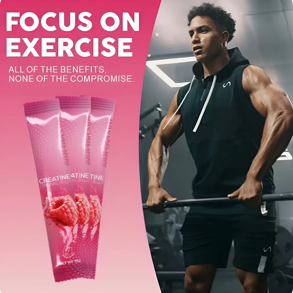 Pink sugar-free creatine jelly supplement for adults in jelly form