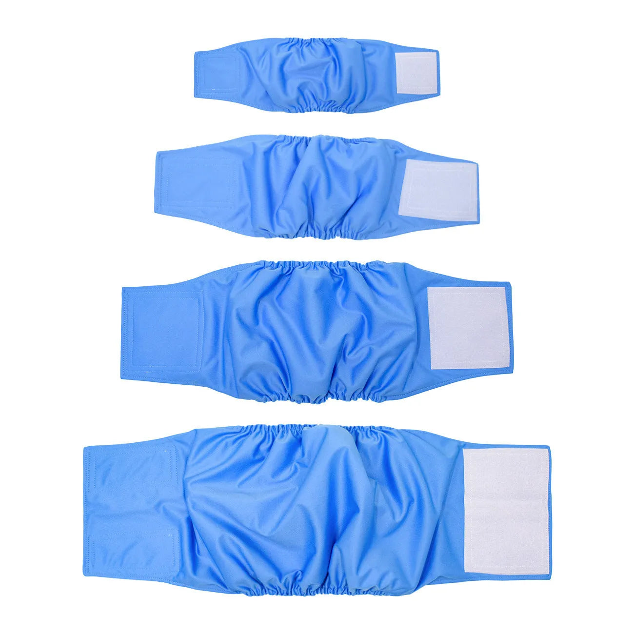 Male dog diaper in polyester British style, available in multiple colours and sizes S to XL, for sterilisation recovery and incontinence