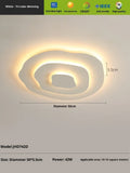 50cm LED ceiling light for bedroom with acrylic lampshade and iron body, modern simple flush mount