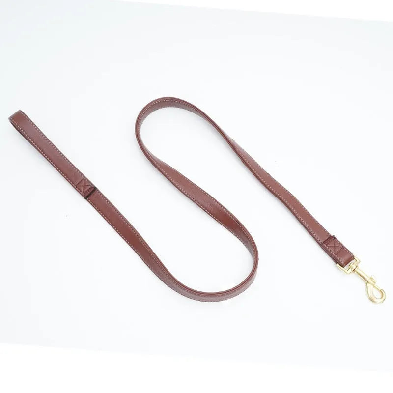 Roran high-grade PU leather pet traction belt in black or maroon colour with adjustable length options