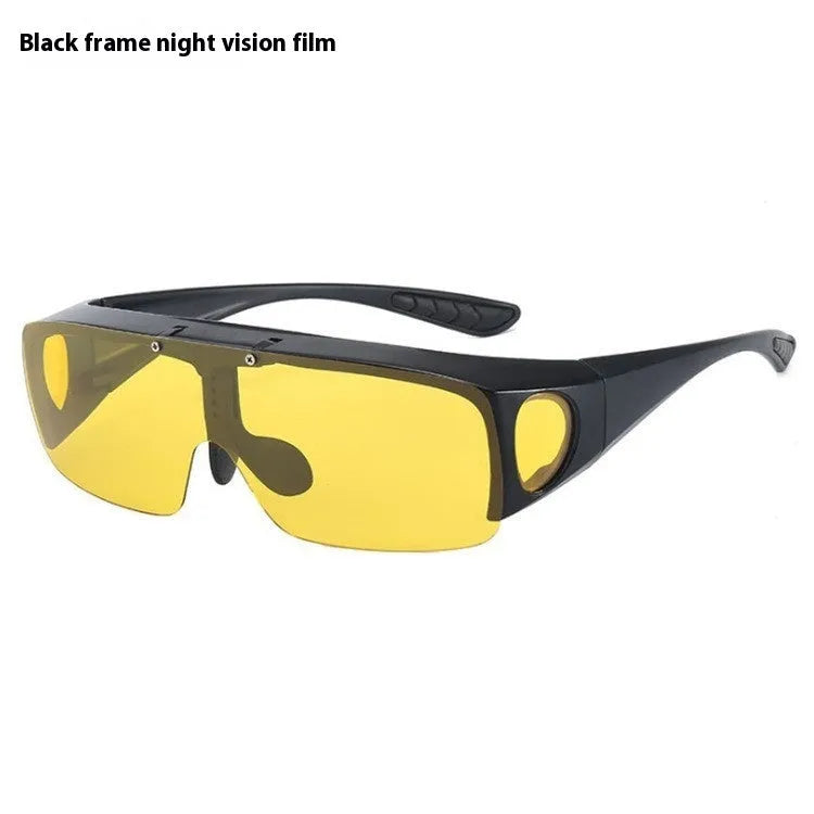 Polarised one-piece myopia sports sunglasses for cycling and outdoor use in various lens colours.