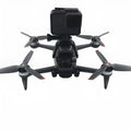 3D printed hard plastic expansion bracket with sponge padding for mounting GoPro cameras to drones