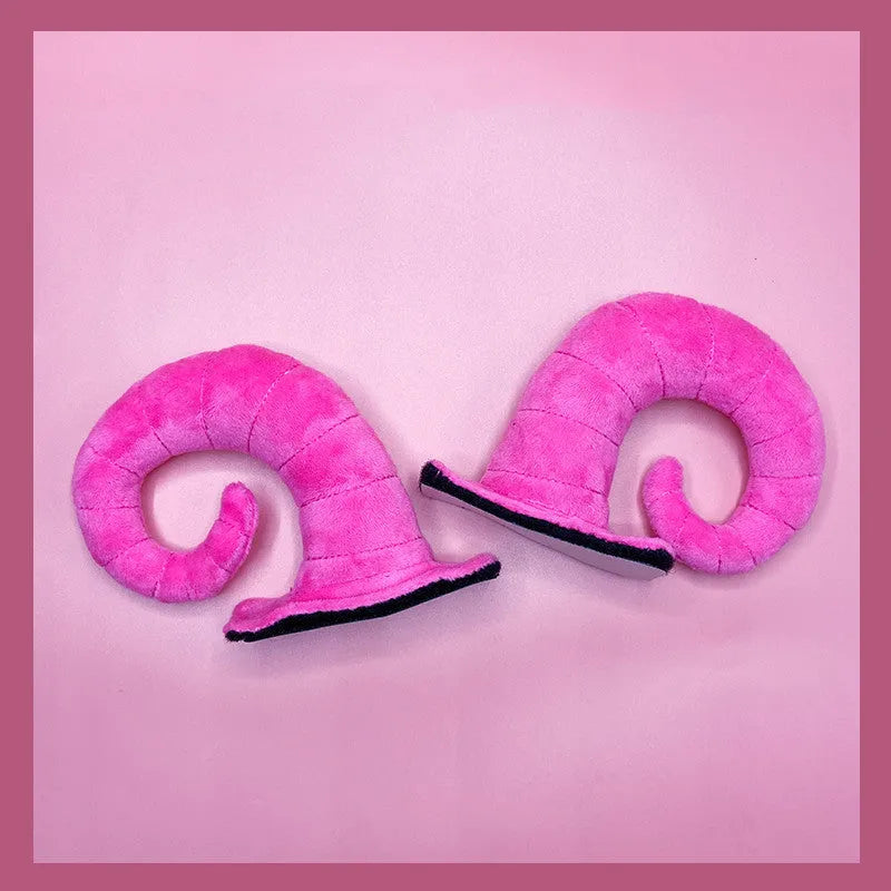Pair of composite fibre demon horn decorations for motorcycle helmets in four colour options
