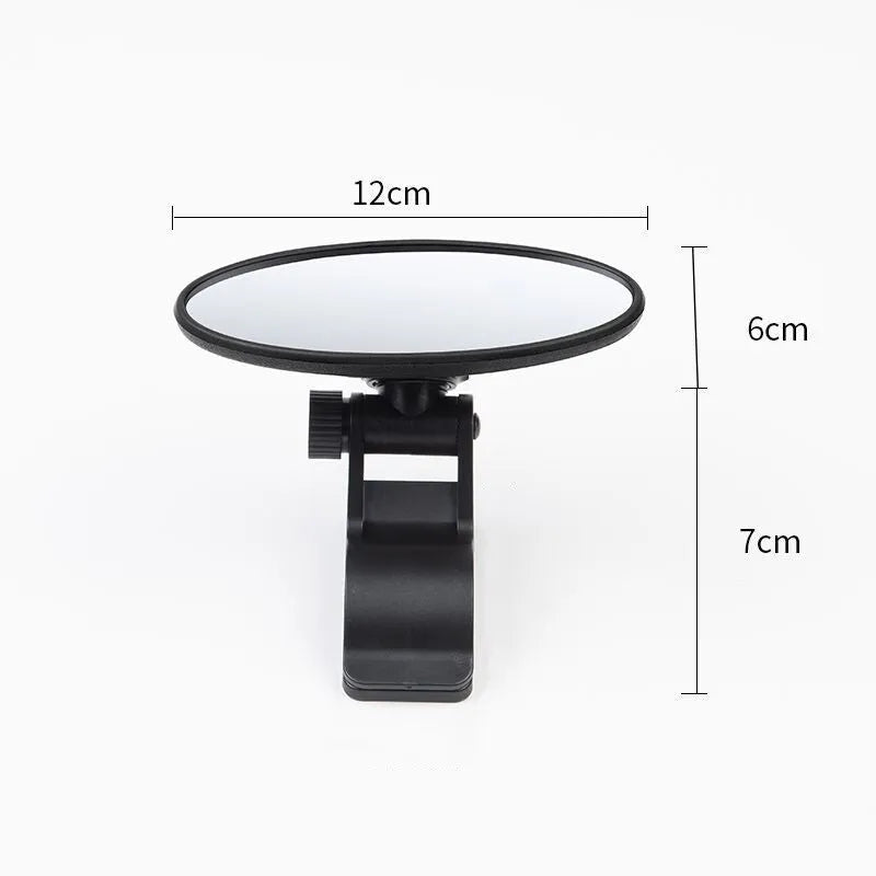 Square 120 x 60mm chrome car rearview mirror with press suction cup for baby rear seat monitoring
