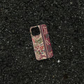 Advanced pattern plaid phone case with thermal transfer floral print back cover for Apple iPhone 11 to 16 series