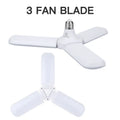 New LED foldable ceiling fan light with three white plastic blades and white light 6500K