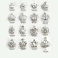 Princess Series Alloy Nail Decoration with Diamond and Pearl Crown Design for French Glitter Ice Transparent European American Ins Style Manicure Square Shape ZS1101 to ZS1116 Styles Available as Single Piece Accessory