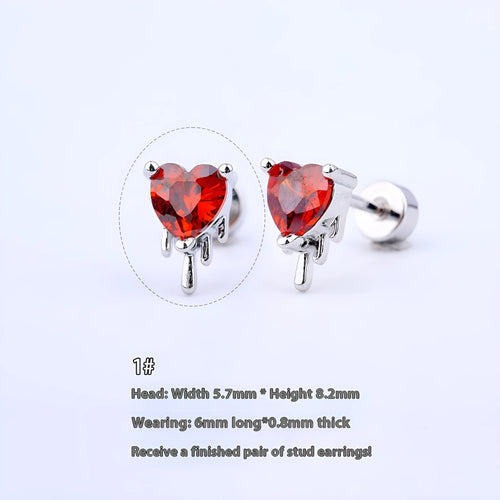 316L stainless steel Halloween drop earrings with real gold plating, skull and devil eye design, 6cm length, unisex