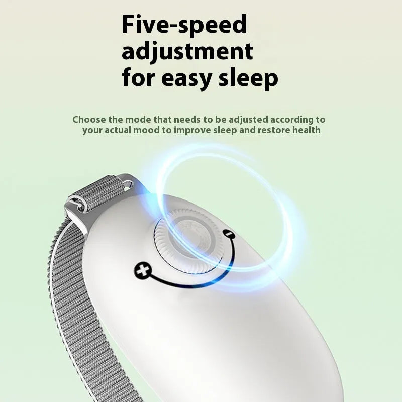 Li Xianyuan portable smart sleep aid in white with ABS housing and stainless steel webbing