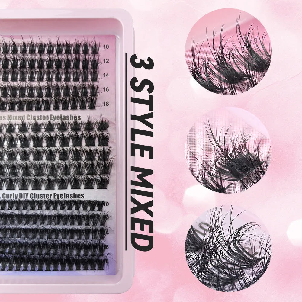 Large capacity box of mixed messy false eyelashes in high imitation material with specification options