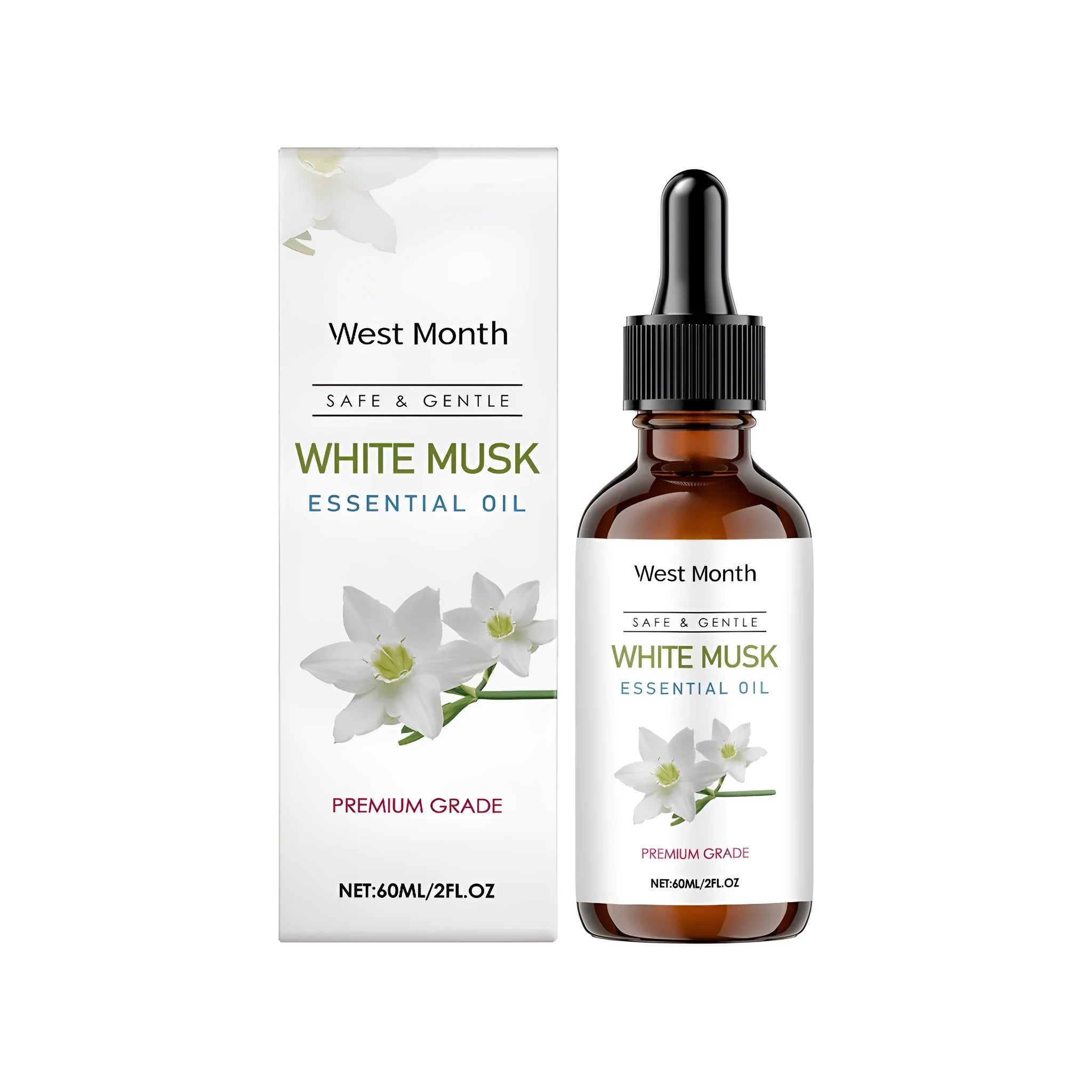 60ml bottle of White Musk Soothing Facial Oil for dry and sensitive skin