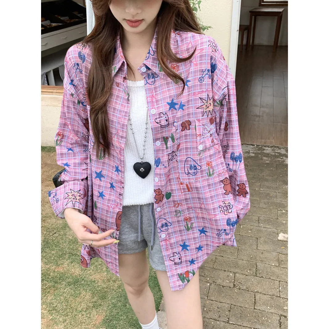 Loose casual thin jacket in picture colour with long sleeves and stretch spandex fabric