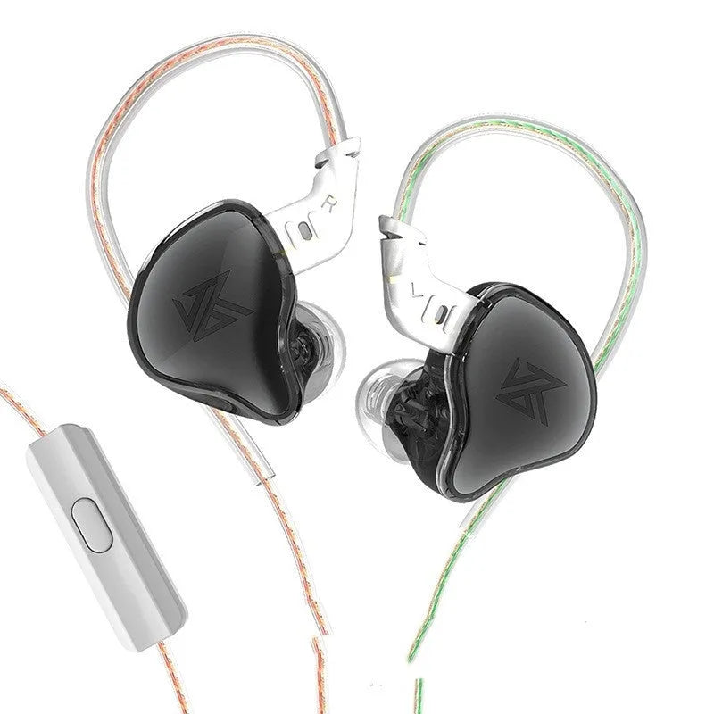 In-ear wired HIFI monitoring earphone with 3.5mm L-bend plug and oxygen free copper cable
