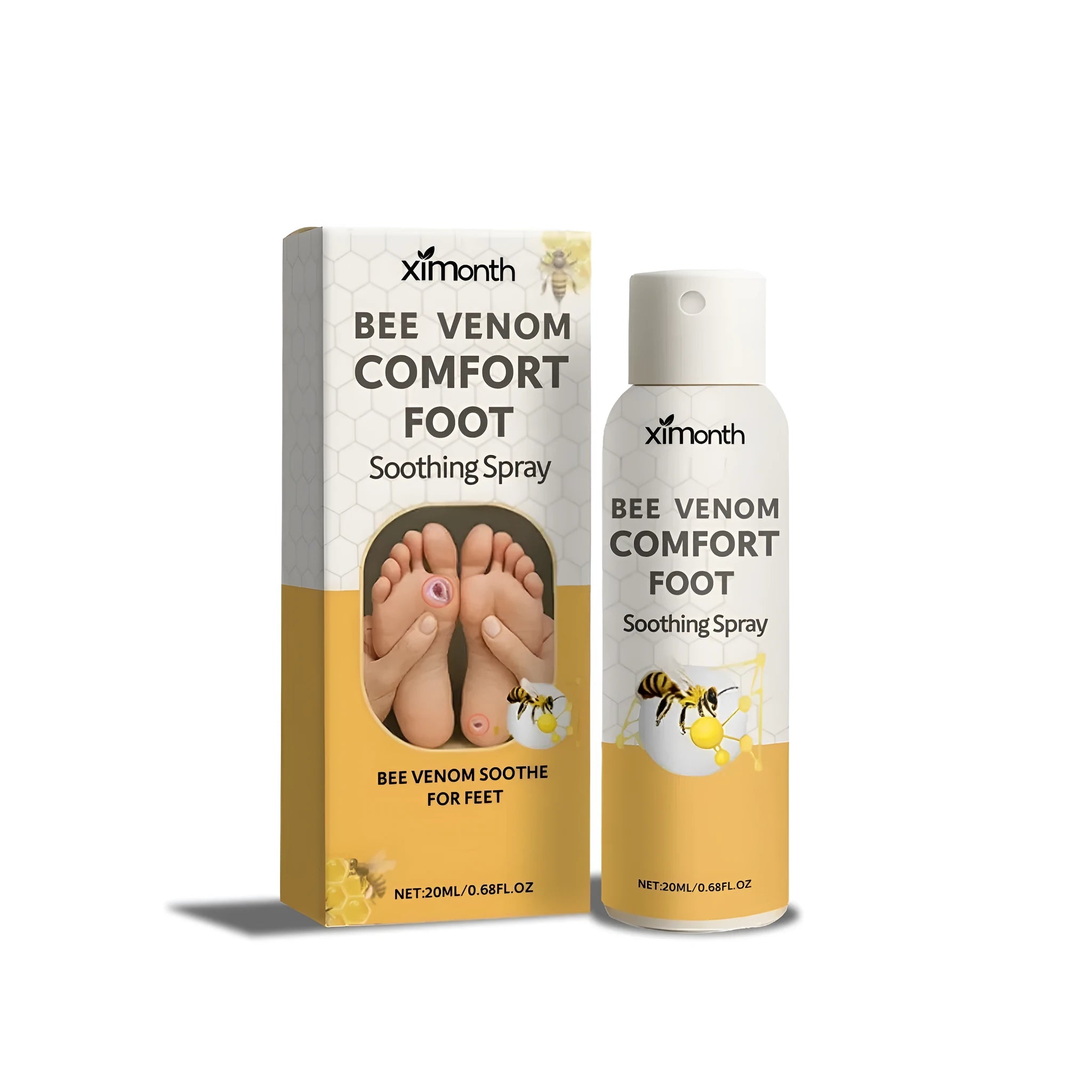 Foot repair spray bottle 20ml with Centella asiatica and colloidal silver for cracked feet