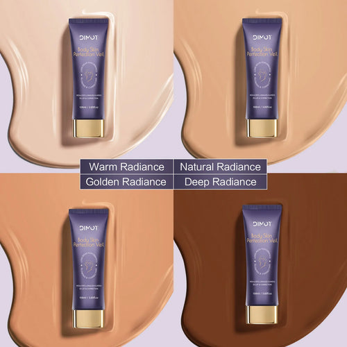 Waterproof body concealer cream tube and brush for covering tattoos and birthmarks.