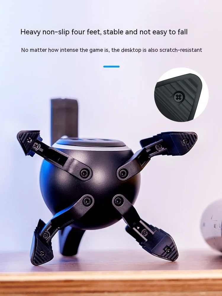 Mouse line wire holder bracket multifunctional cord manager with USB and TYPE-C ports on a desk.