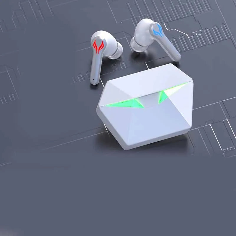 Cojinma J116 black true wireless earbuds with active noise cancellation and charging case on a white background