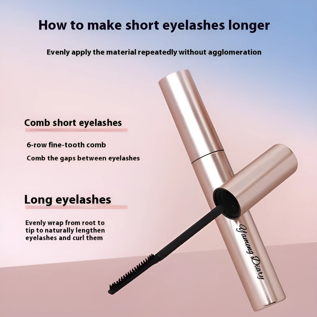 Long curling and setting mascara tube in black or brown shade.