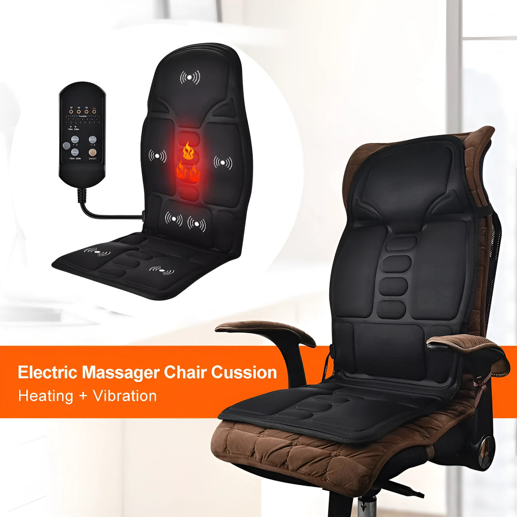 Black electric cervical kneading instrument with wireless remote control and international power standards
