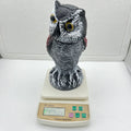 PE plastic artificial owl scarecrow ornament for garden bird deterrent with shaking head design